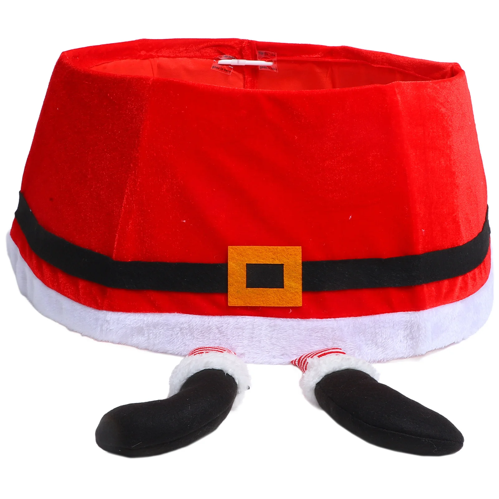 

Christmas Tree Collar Santa Claus Style Easy Assembly Christmas Tree Skirt Base for Holiday Home Office Party Decoration