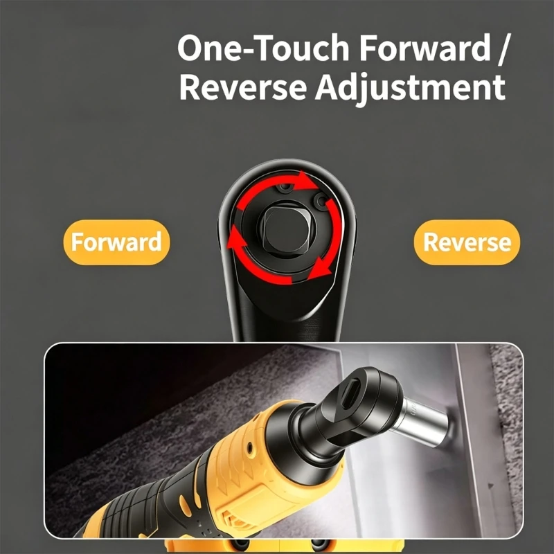 Changeable Sockets Power Ratchets Wrenches with Cordless Drive for Automotive Repair, Motorcycle Maintenance, Furniture M4YD
