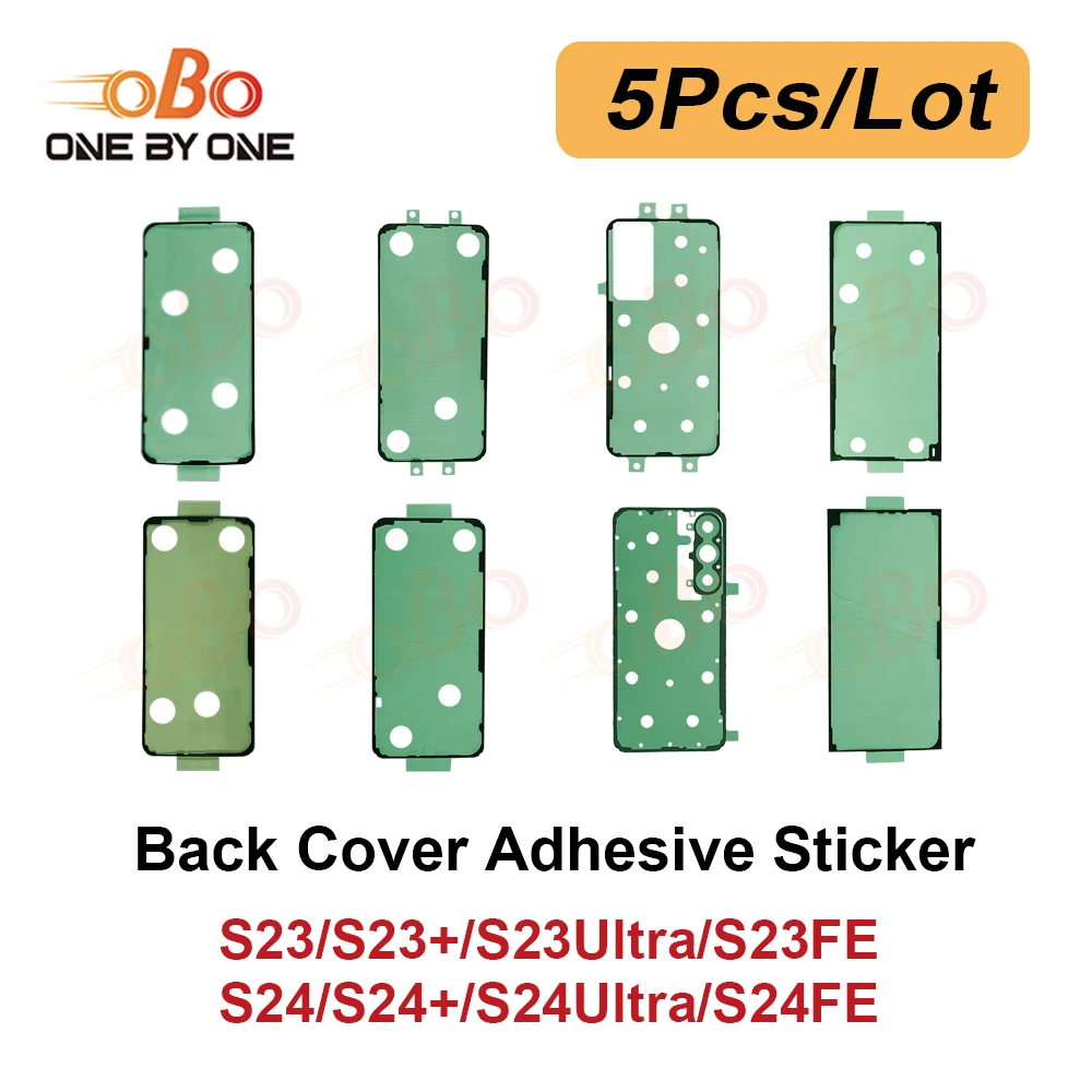 5Pcs Back Cover Adhesive Waterproof Seal Sticker for Samsung S23 S24 Plus FE Ultra Series Rear Housing Glue Repair Sticker