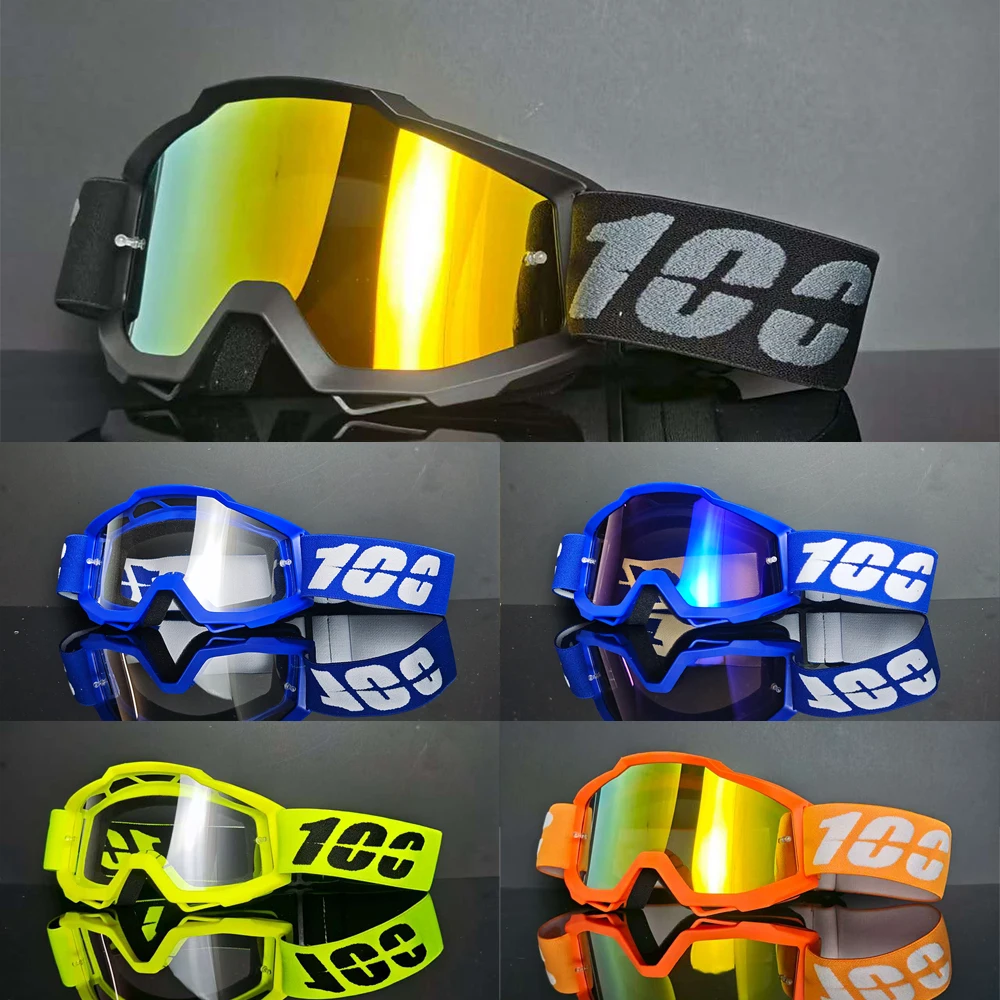 แว่นตาสกีออฟโรดเลนส์ความคมชัดสูง 100 เลนส์ ป้องกันลม ฝุ่น ทราย ใช้ได้ตลอดวัน แฟชั่นสำหรับผู้ชายและผู้หญิง อุปกรณ์เสริมสำหรับเล่นสโนว์บอร์ด