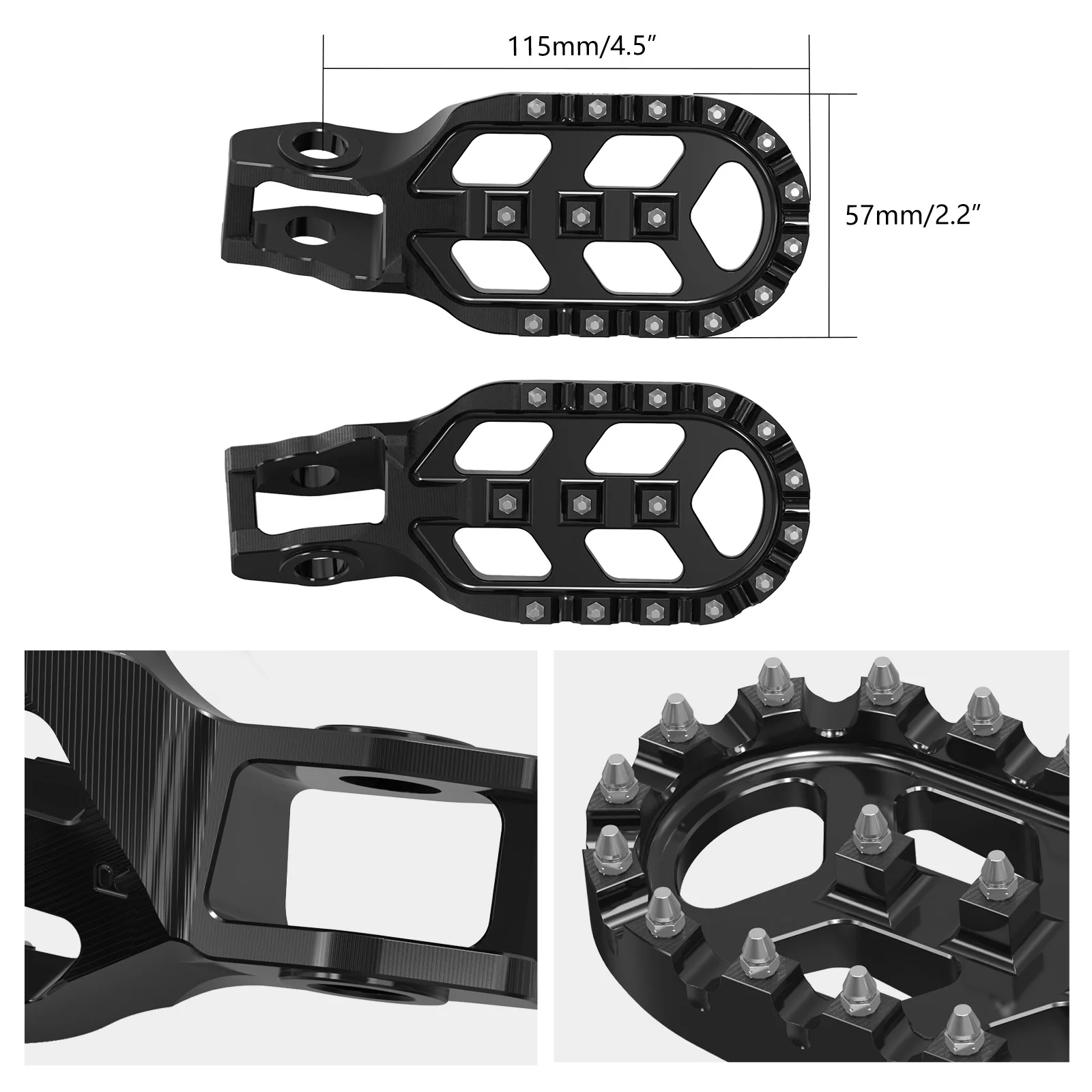 NICECNC For Stark Varg EX Extender Foot Pegs Enlarged Electric Dirt Bike Offset Footrests Anti Slip For STARK VARG MX 2025 2024