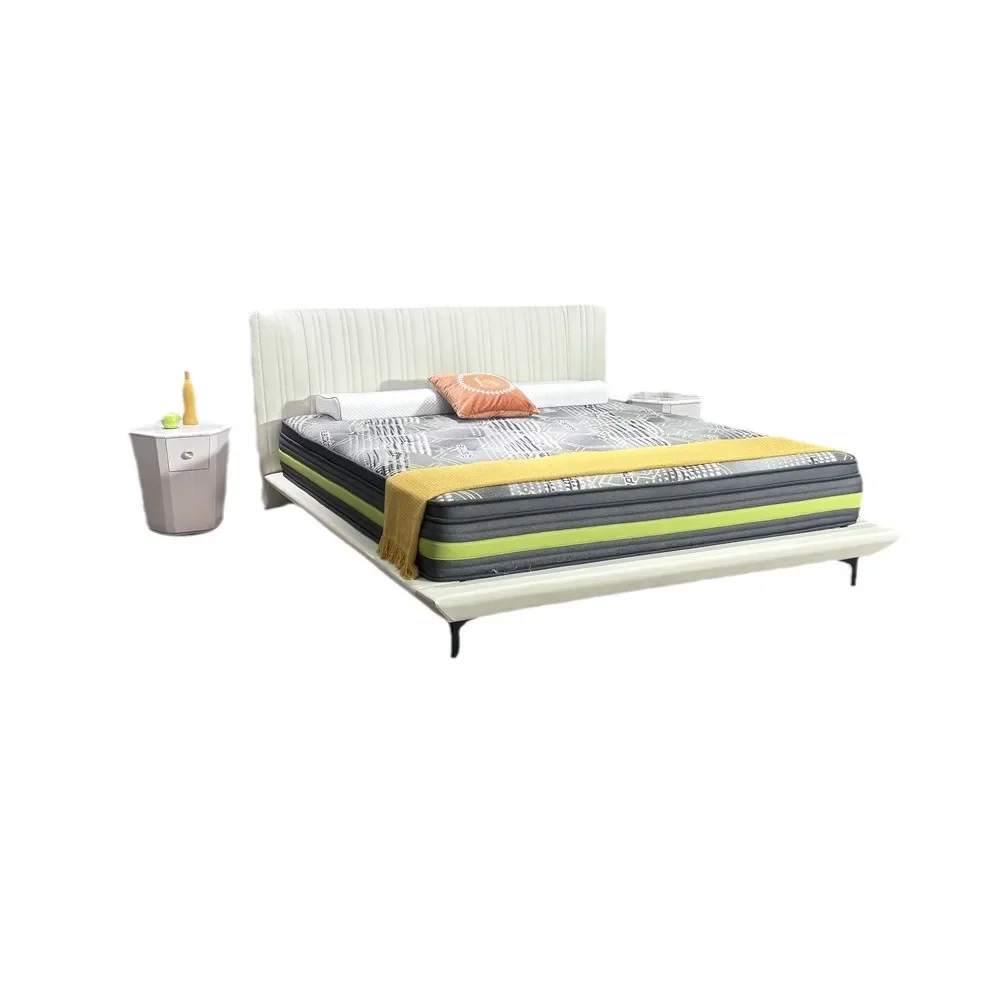 

Modern designer home master bedroom Napa leather fairy bed 1.8 meters shell soft