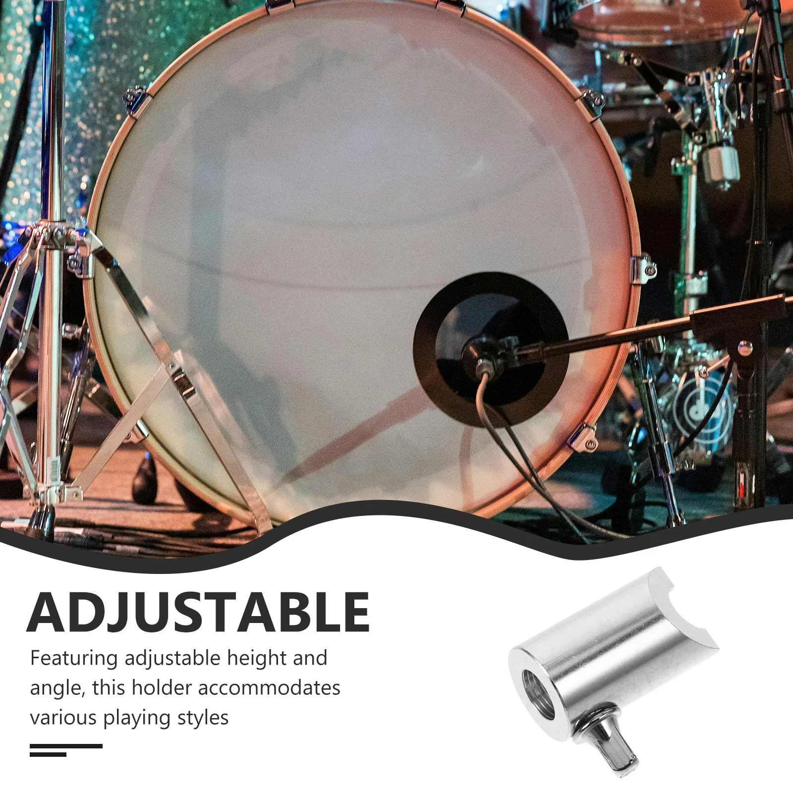 

Cymbal Holder Drum Stand Zinc Alloy Clamp Connector 25 Mounting Adjustable Height Angle Cymbal Bracket Drum Kit Stable Secure