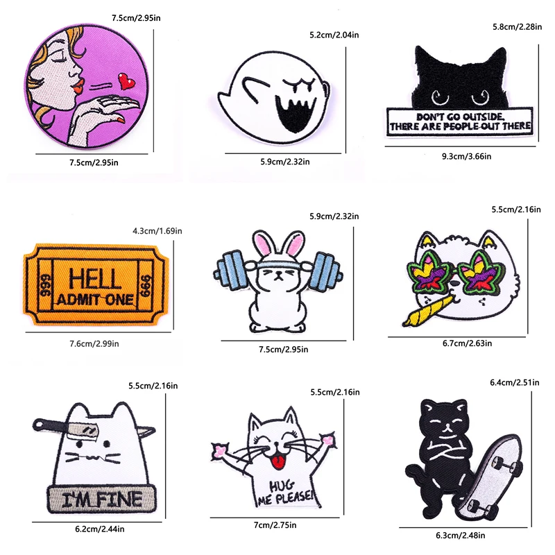 10PCS Wholesale Wine Time Patches On Clothes Embroidery Patches For Clothes Daughted Of The King Patch Pink Letter Iron On Patch