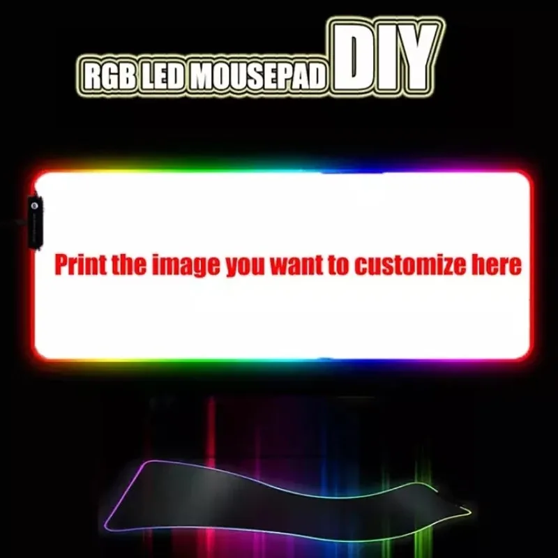

DIY Custom Personalized LED Illumination Large Gaming Mousepad RGB Lighting Laptop Desk Mat Gamer Pads Carpet