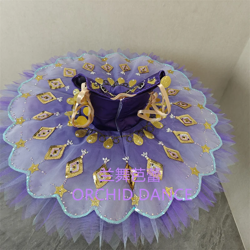 ชุดบัลเลต์สีม่วงไลแลคสำหรับเด็กผู้หญิง ผู้หญิง และผู้ใหญ่ รุ่น BT01699 ขนาดและสีสั่งทำได้