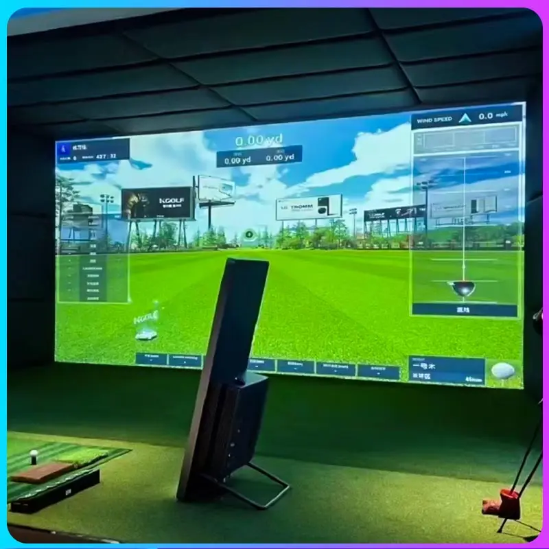 Home Office Golf Swing Simulator Auto Return Putting Green Practice Equipment