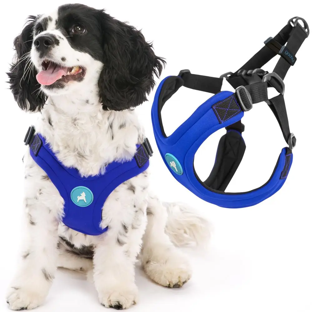 

Спортивная шлейка Escape Free Sport Harness Blue, большая, без удушения, из неопрена, с патентованной технологией Step-in, для маленьких собак, с четырехточечной регулировкой, идеально подходит для