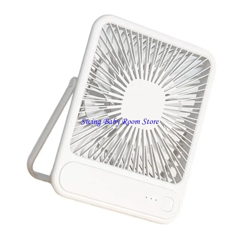 Portable USB Charging Small Desk Fan with 3 Speed Setting Portable Bedside Fan Convenient Small Fan for Quiet Cooling