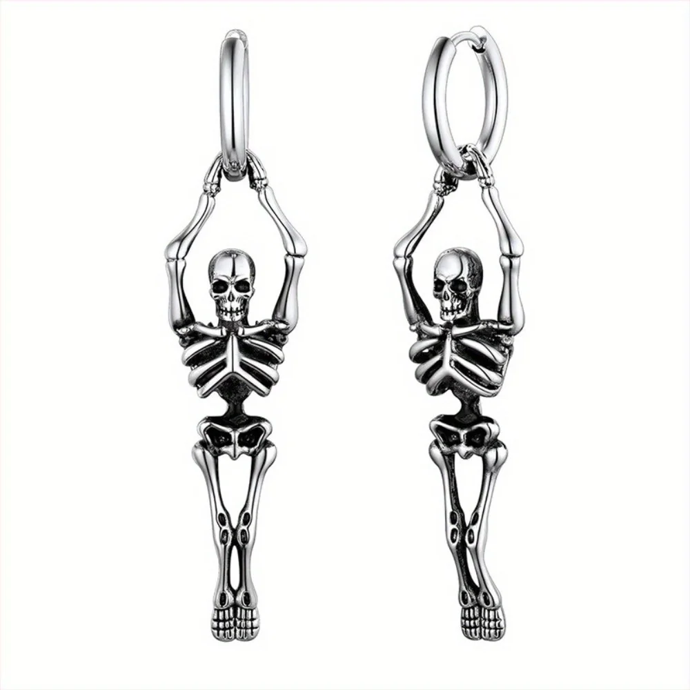 

Halloween Simulation Human Skeleton Earrings Exaggerated Holiday Gift Earrings