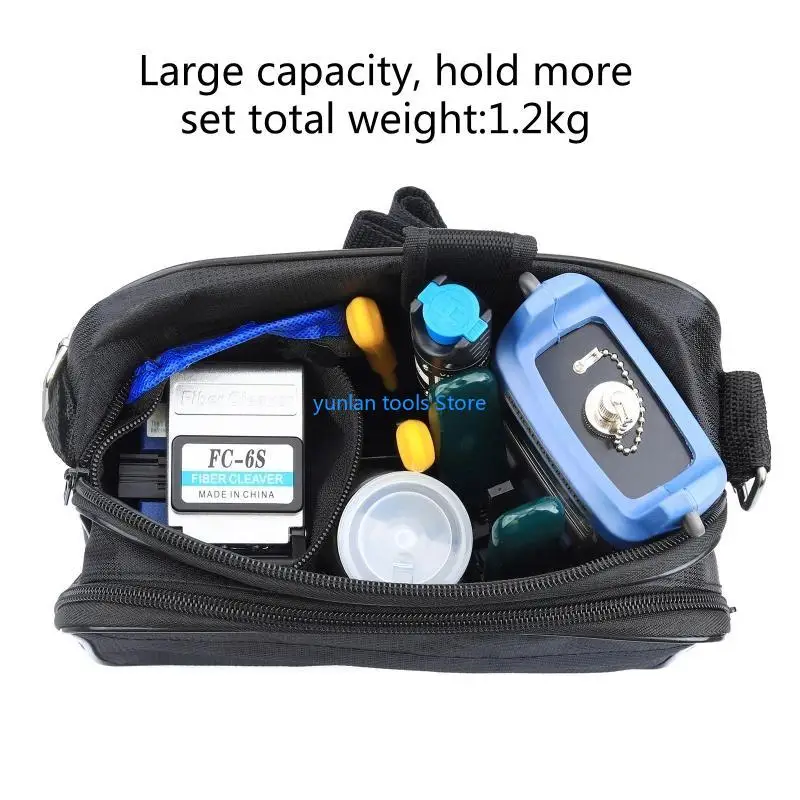50LB FTTH Optical Fiber Tool Kits Practical Fiber Cold Connection Tool FC-6S Fiber Cleaver Optical Power Meter Bag Hand Tools