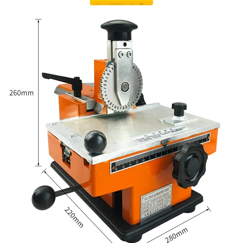 YL-360 Маркировочная машина Металлическая табличка с именем Мозаика Инструмент для резьбы Вывеска Гравировальный станок Принтер