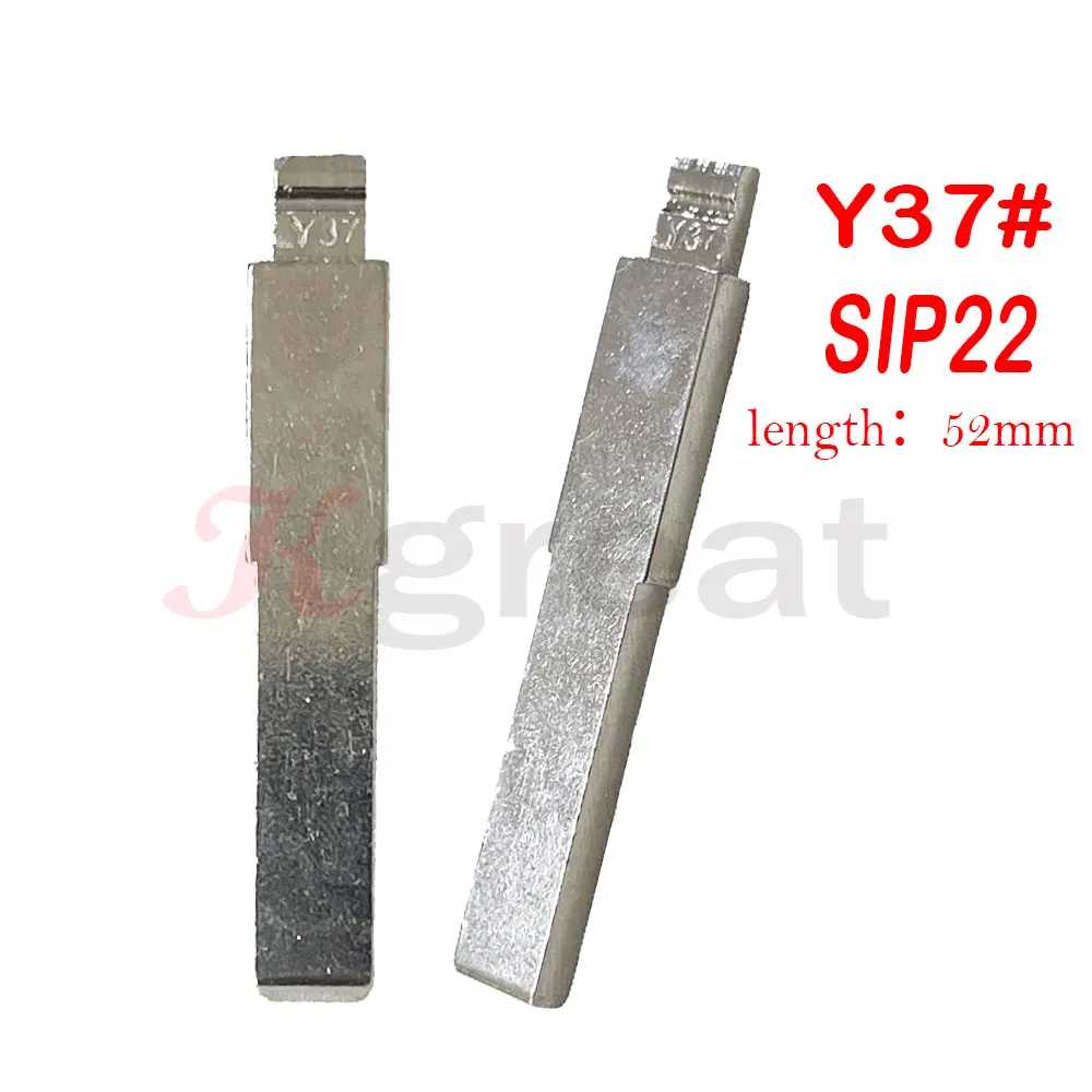 

10Pcs Y37# SIP22 52mm Metal Key Blank Uncut Replacement Remotes Flip Key Blade for Fiat Iveco Alfa Romeo Citroen Car Key Blanks