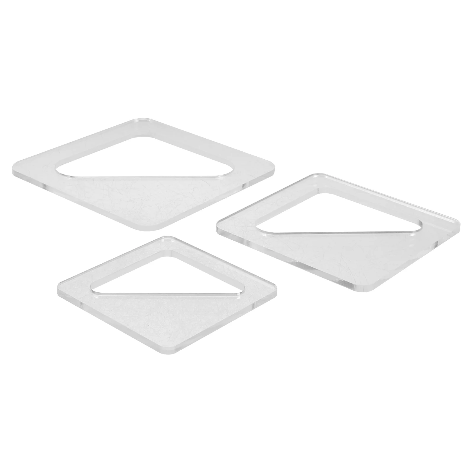 3 Pcs Acrylic Cutting Board Handle Template Clear Stencil Set Small Medium Large Reusable Tracing Stencils Kitchen Tool High