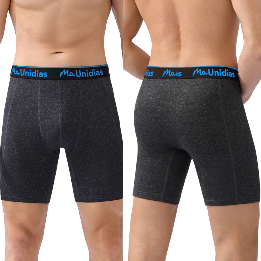 4pcs Long Underpants Men Letter Elastic Band Underwear For Man Boxers Long Leg Men's Panties Sports And Daily Wear Boxer Shorts