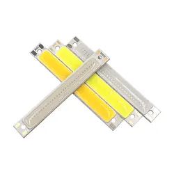 10 pz 60x8mm 2V 3V LED COB Light 3.7V Chip On Board Light Bar caldo freddo bianco blu rosso colore 1W 3W LED illuminazione lampada da lavoro fai da te