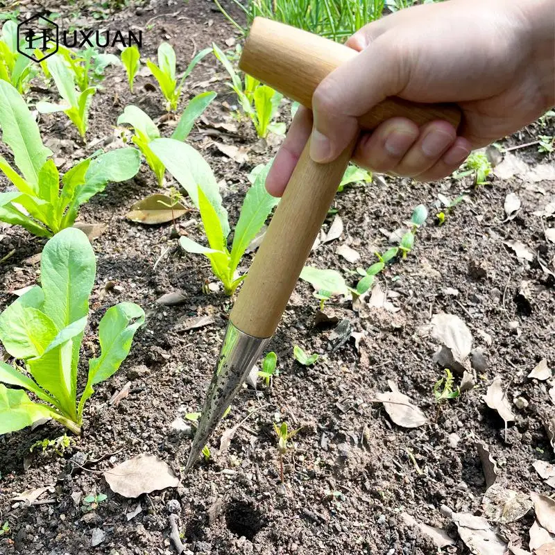 

T Type Home Gardening Wooden Planting Seeds And Bulbs Tools Hand Digger Seedling Remover Seedling Lifter Seed Planter Tool