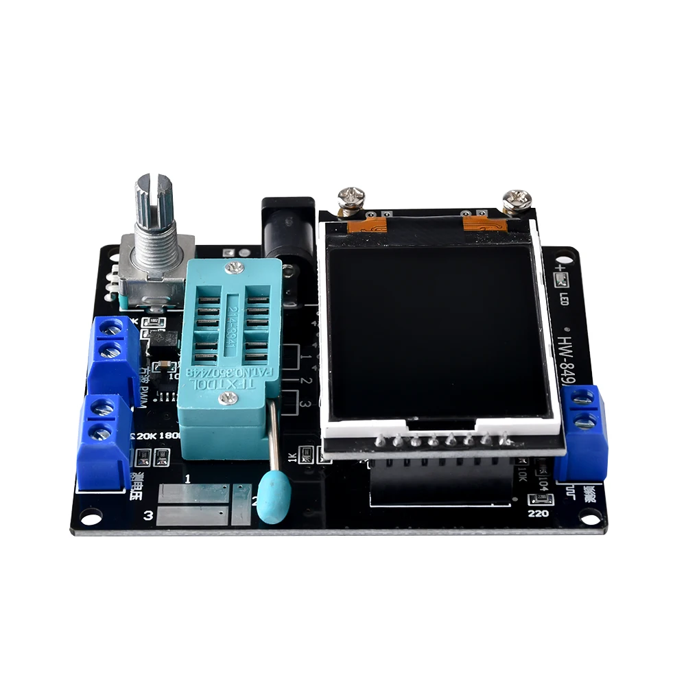 DC6.8V-12V GM328A Transistor Tester Diode Voltage Frequency LCR Meter PWM Square Wave Signal Generator Monitor