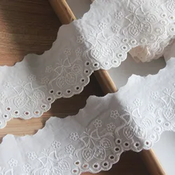 Cotton Embroidered Lace Bow Small Strawberry Flower Skirt Decoration Clothing DIY Accessories 7.5cm Wide