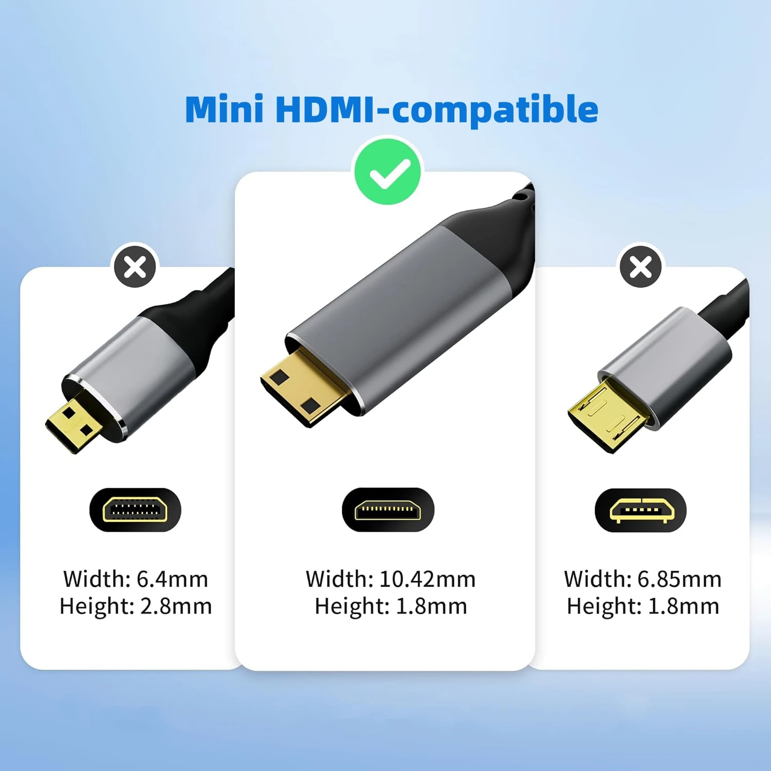 Cable USB C Thunderbolt3 a Mini HDMI compatible 4K @ 60Hz Compatible con Samsung Phone16/15 Series Macbook Pro Monitor portátil