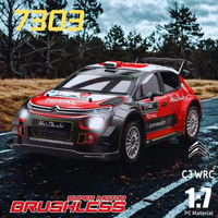 In stock MJX HYPER 1/7 Brushless 7303 Remote Control Racing Car C3 Simulation Citroen High-Speed Off-Road Vehicle Toy RC Car