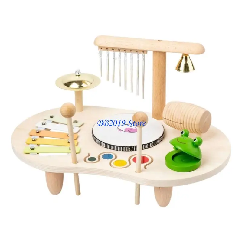 q0kb เด็กเครื่องดนตรีเพอร์คัชชันของเล่นด้วยของเล่นระนาดหลายโหมดเสียง