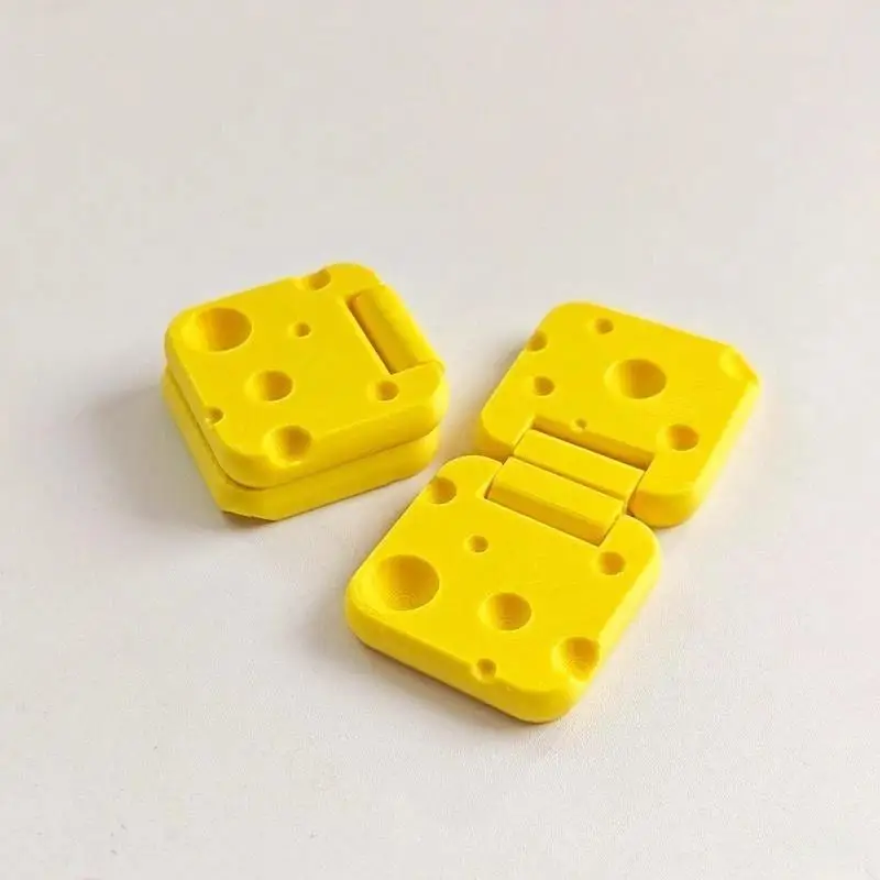 Pocket Sized Cheese Slider Fidget Toy Smooth Slide Flip Spin Adult Stress Relief