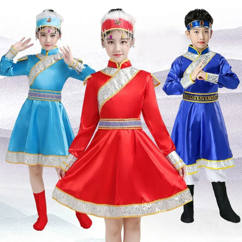 Songyuexia Children Russia Nation Performance Clothing Modern Stage Show Costumes Child Princess Skirt Party dance Dress