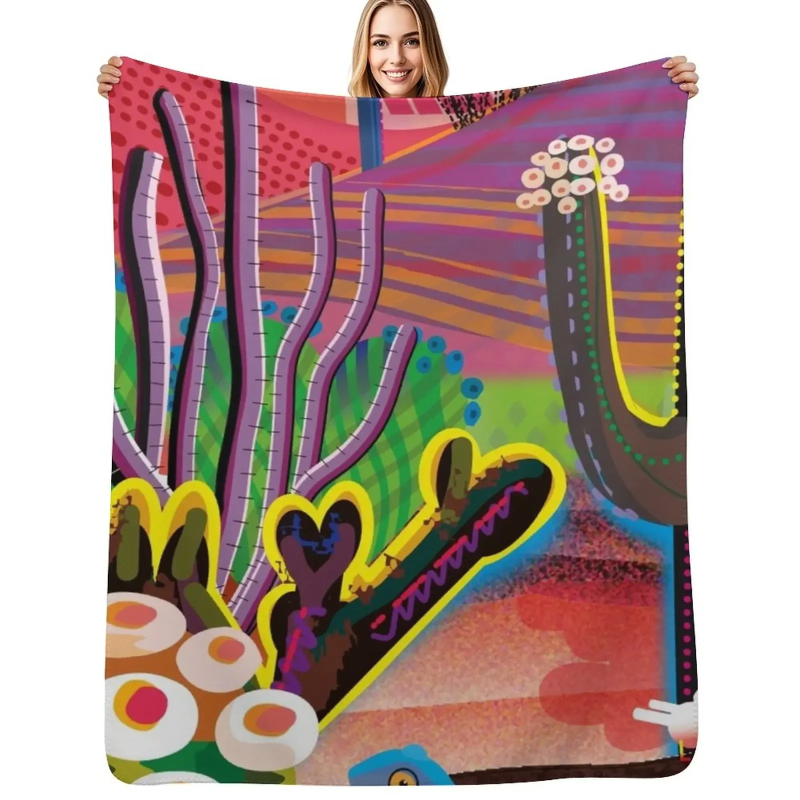 

North Mountain Throw Blanket Plaid on the sofa Tourist Decorative Throw Blanket