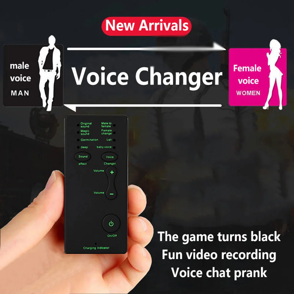 Microphone Voice Changer 7 Different Sound Changes Mobile Phone Computer For Live Streaming For PS4 PC Phone Tablet Laptop