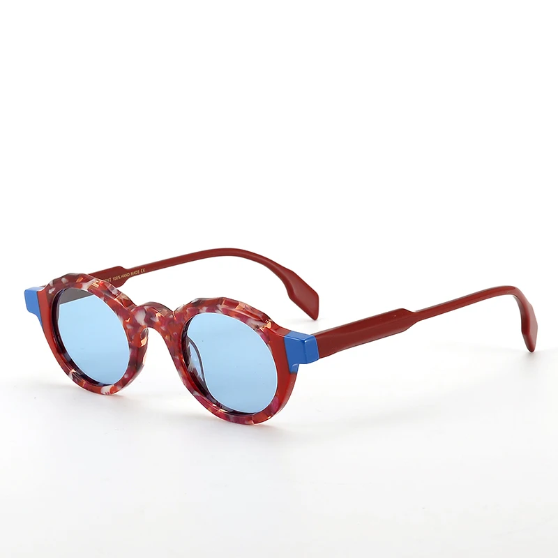 

Popular Handmade Design Small size Oval Acetate Sunglasses Ladies Only Fashion Outdoor UV400 Protection Vintage SunGlasses