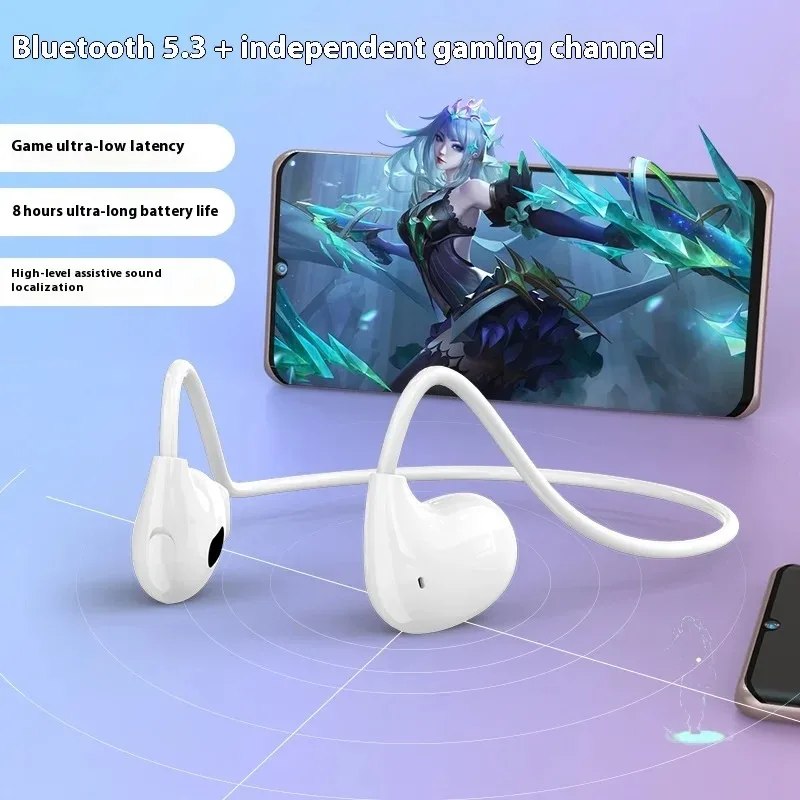 New Sport Bluetooth 5.3 Headphone Wireless Open Air Conduction Earphones Hifi Stereo Sound Sport Gaming Headset For Phone image 3