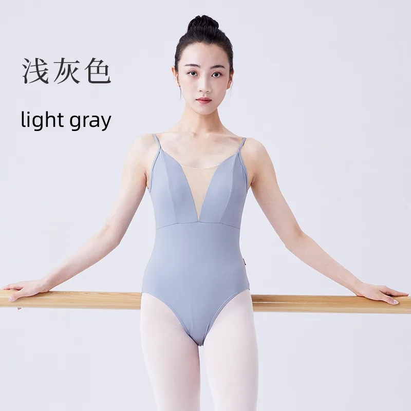 Ballet Leotard Women's Yoga Practice Dance Costume Deep V Sling Gymnastics Swimsuit Leotard Adult Ballet Dancer