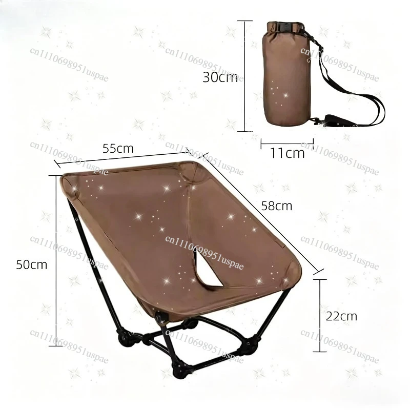 Hiking Camping Mesh Ground Chair Four-legged Chair Ultra Light Outdoor Lightweight Folding Legless Chair