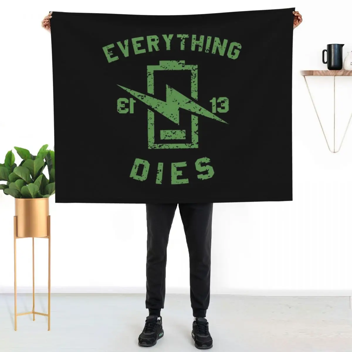 EVERYTHING DIES Throw Blanket Personalized Gift Designers Sofas warm for winter Giant Sofa Thermal Blankets
