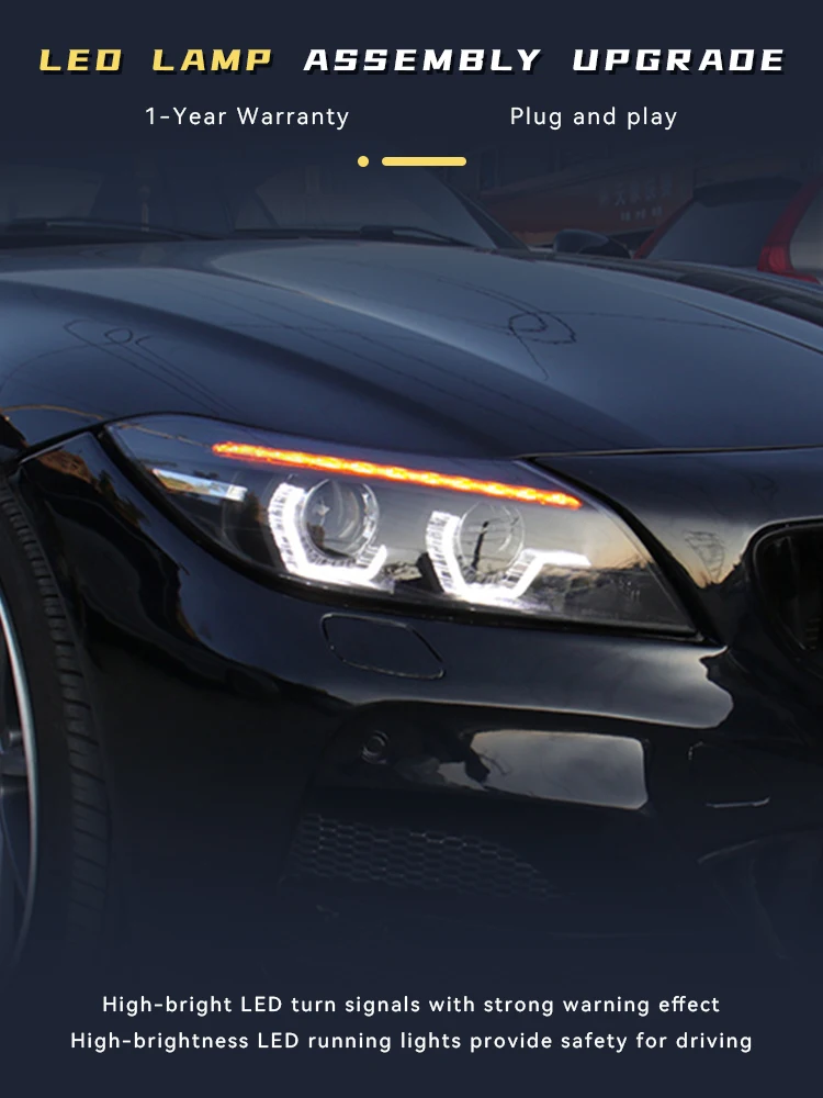 Headlight Styling FOR BMW Z4 E89 2009-2016 Front Projector Lens DRL Head Lamp LED Bulbs Car Stuff Front Auto Tools Car Accessory
