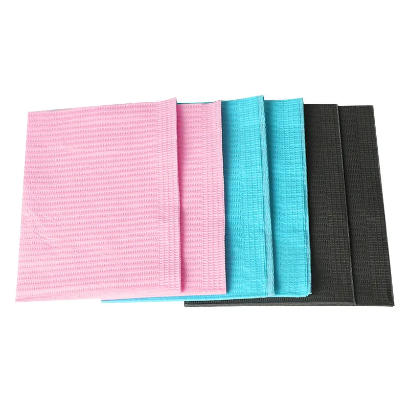 Mantel de tatuaje desechable negro/azul/rosa, paño absorbente, toalla, almohadilla de limpieza, papel médico, accesorios de belleza, Baberos, 125 Uds.