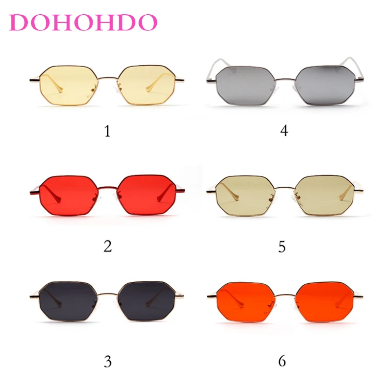 Dohohdo 2024 Mode Retro Männer Frauen Metallrahmen Retro Sonnenbrille Vintage quadratische Sonnenbrille Marke Designer Brille uv400