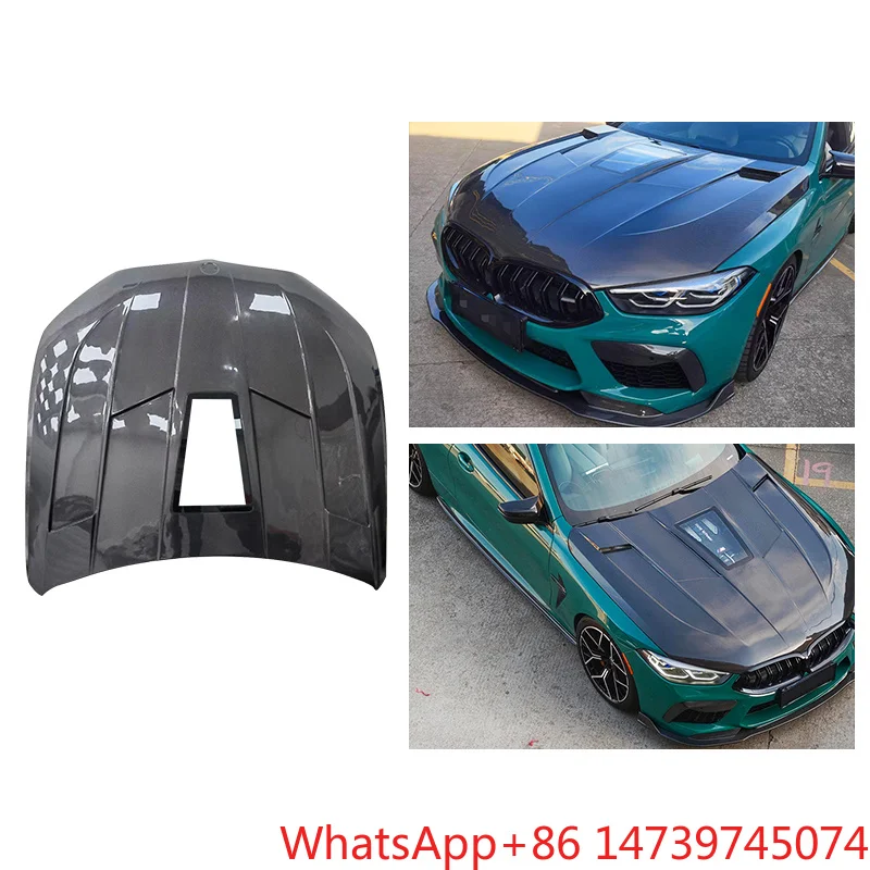 2019-2025 M Series Dry Carbon Fiber Engine Hood Black Finish Bolt-On Exterior Upgrade PartsCar Parts Body Kit