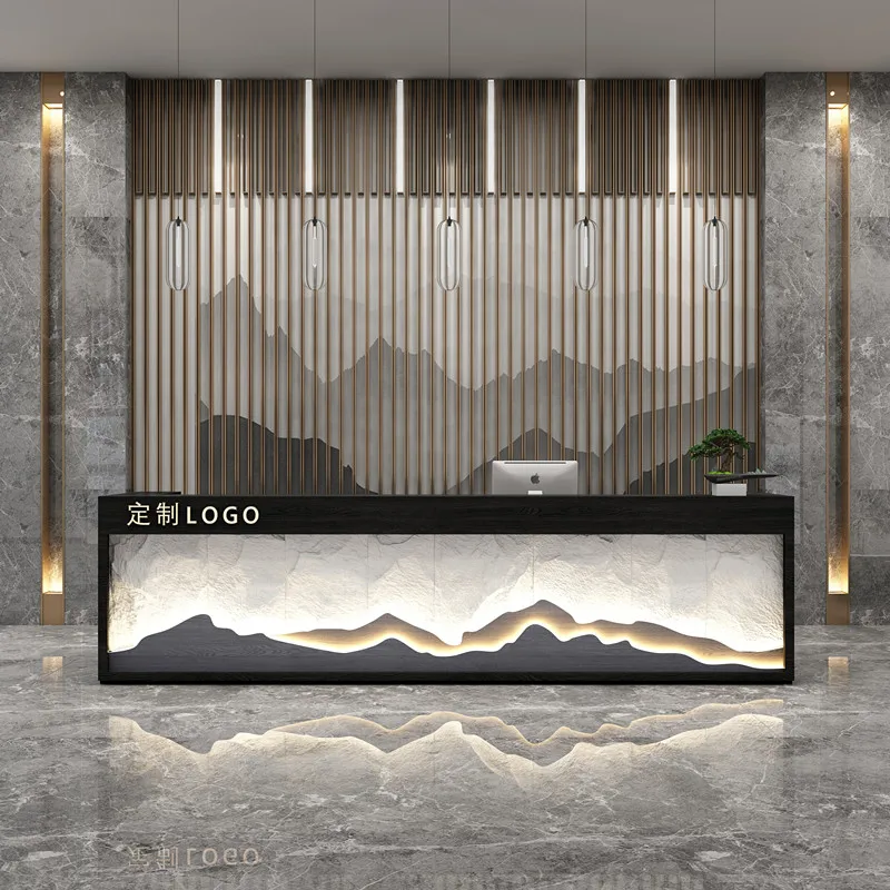 مكاتب الاستقبال الصينية الجديدة فندق B & B بار الرجعية النادي الصحي مطعم مكاتب الاستقبال الأثاث التخصيص الراقية