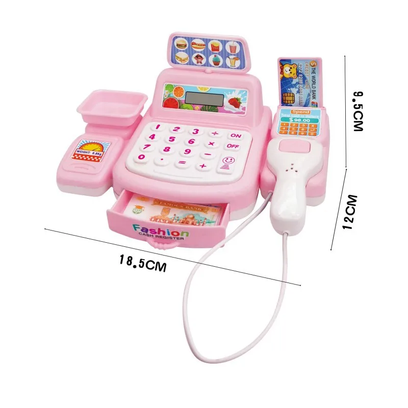 Simulación de compras, casa en efectivo, juguetes, juego electrónico, iluminación, efectos de sonido, supermercado, cajero, juguetes, juego de simulación, juego de comestibles