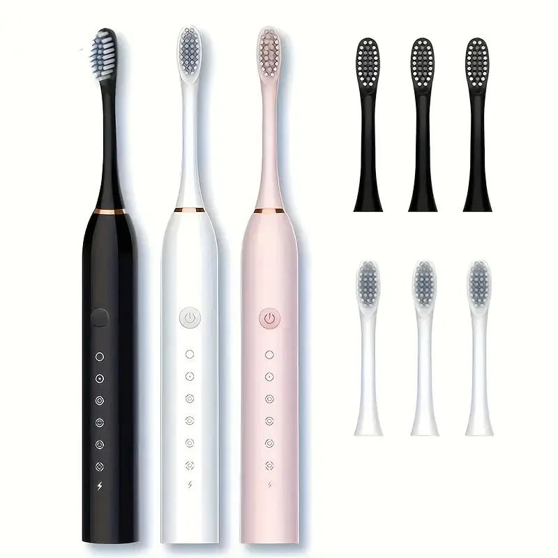 

Soft-bristled Electric Toothbrush 6-speed 4 Brush Heads Long Battery Life Both Adults and Children Oral Care Equipment