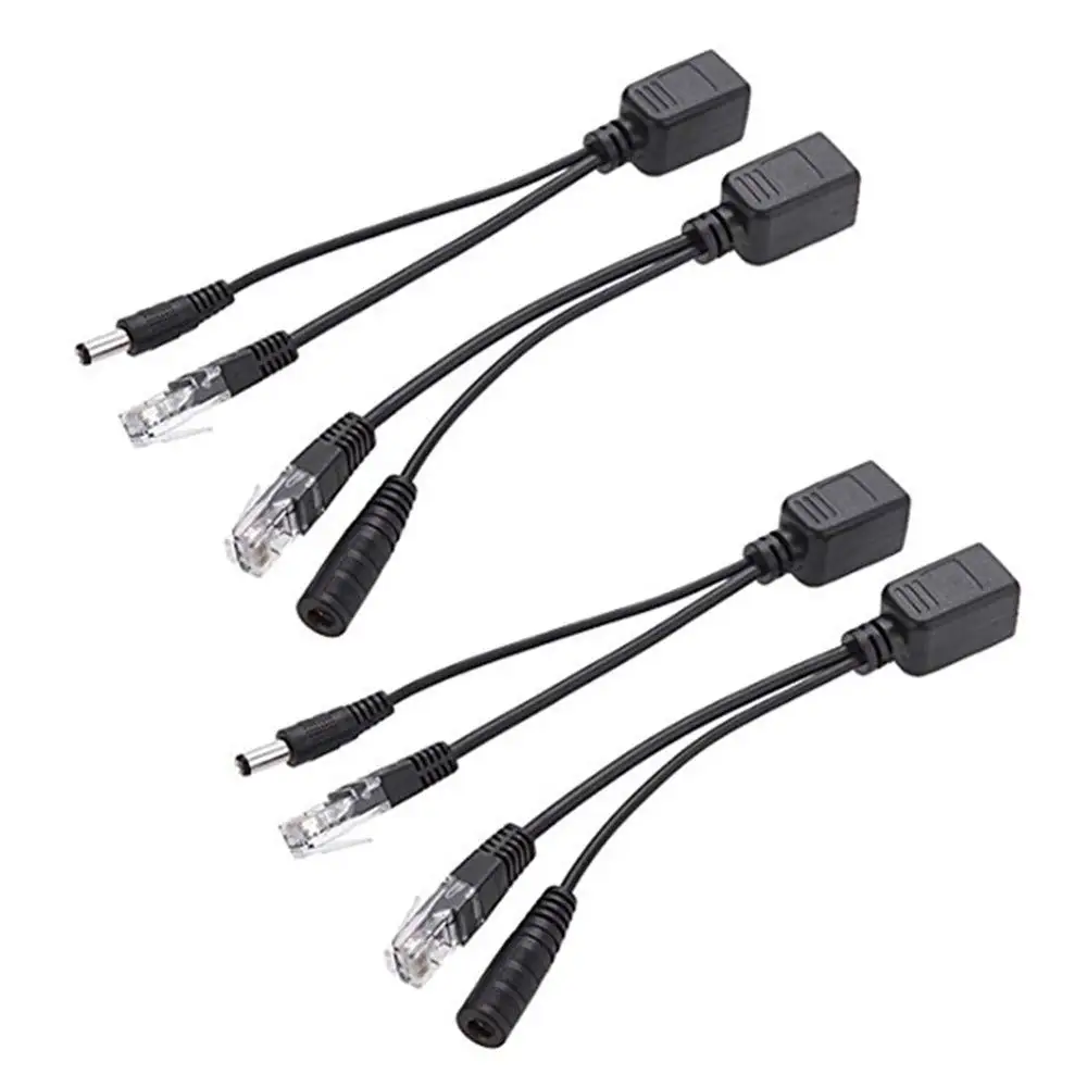 Montions Adapter POE kabel z złącze DC RJ45 wtryskiwacz + POE Splitter DC pasywna moc przez Ethernet dla IP System kamer