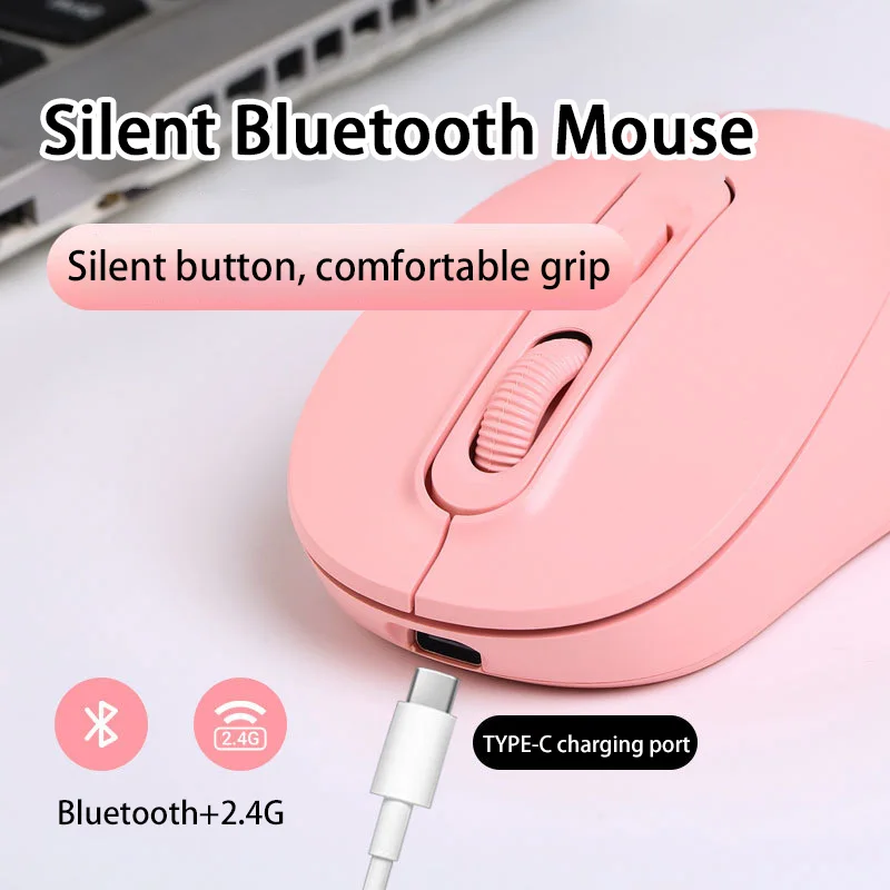 Xiaomi Mouse 2.4G Wireless BT Dual-mode Computer Mouse Rechargeable Silent Mice Gaming Mouse 1600dpi For Laptop Notebook Tablets