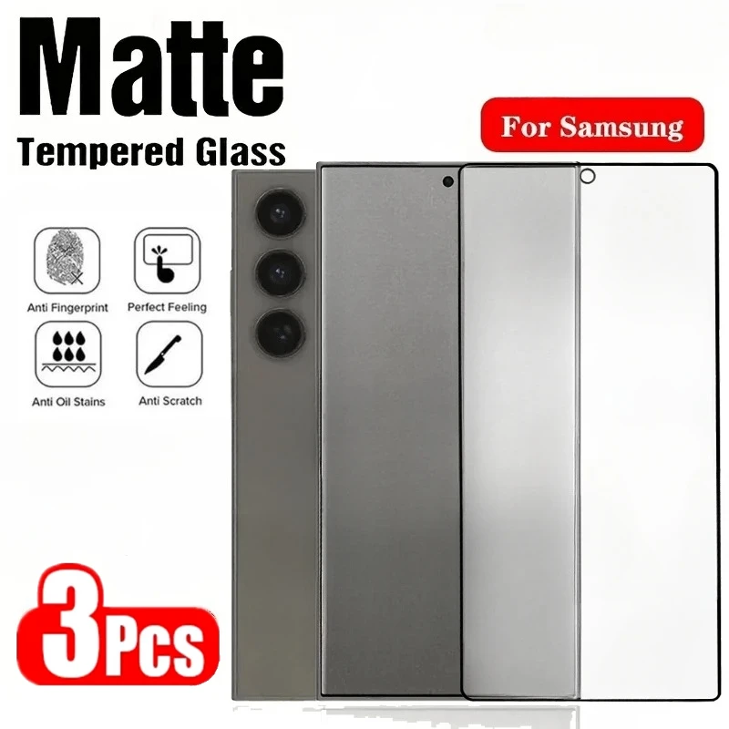 

3Pcs Matte Tempered Glass For Samsung Galaxy S25 S24 Ultra S23 S22 Plus Screen Protector For Samsung S24 S23 FE Anti-Fingerprint