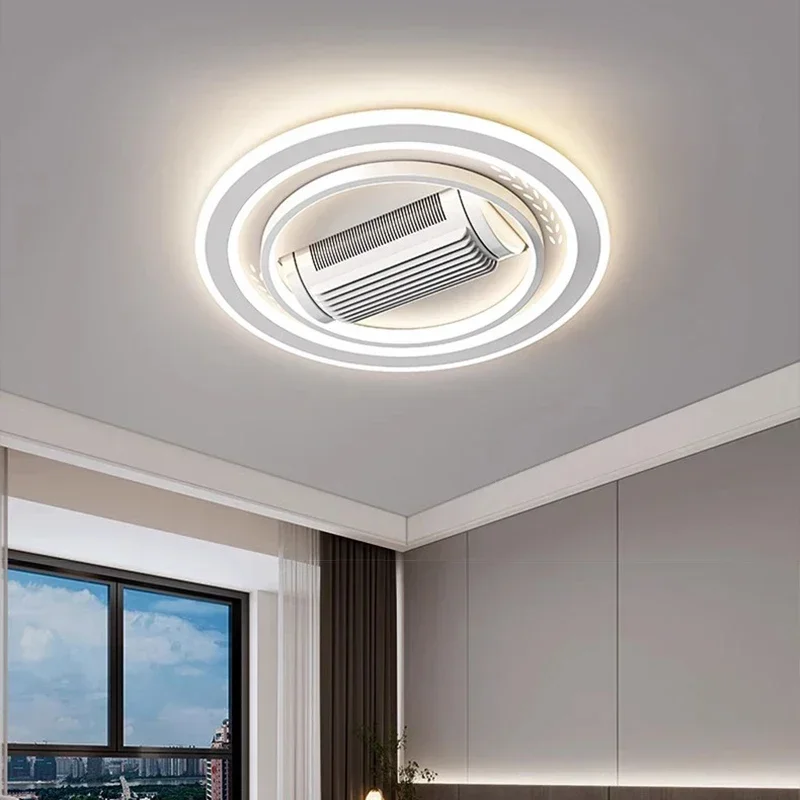 

Invisible leafless LED ceiling fan light simple home decoratio living room bedroom hotel remote control intelligent hanging lamp