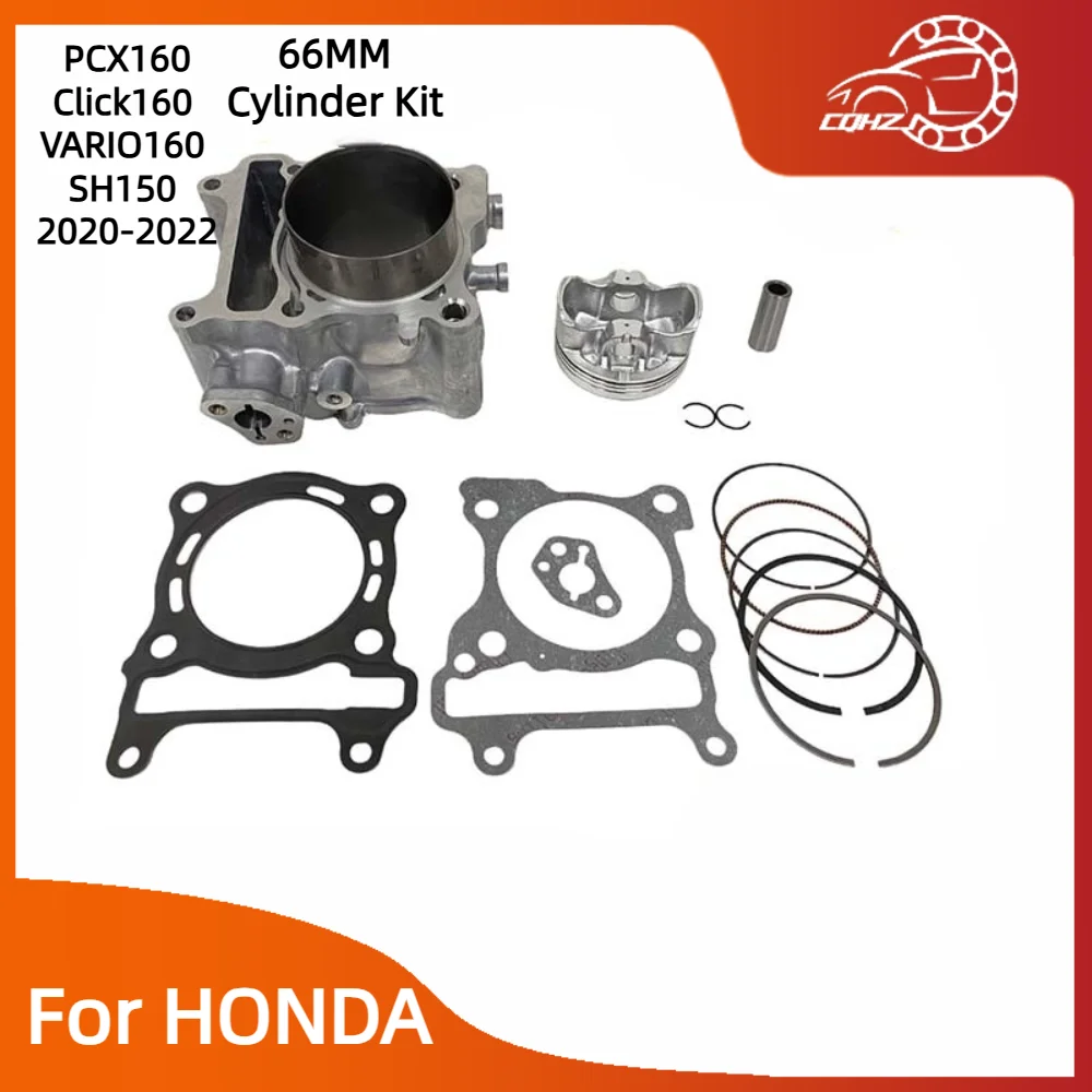 CQHZJ 66mm Big Bore Engine Cylinder Piston Gasket Kit For Honda PCX160 PCX150 Click160 VARIO160 ADV160 SH150 4T 160cc 2020-2022