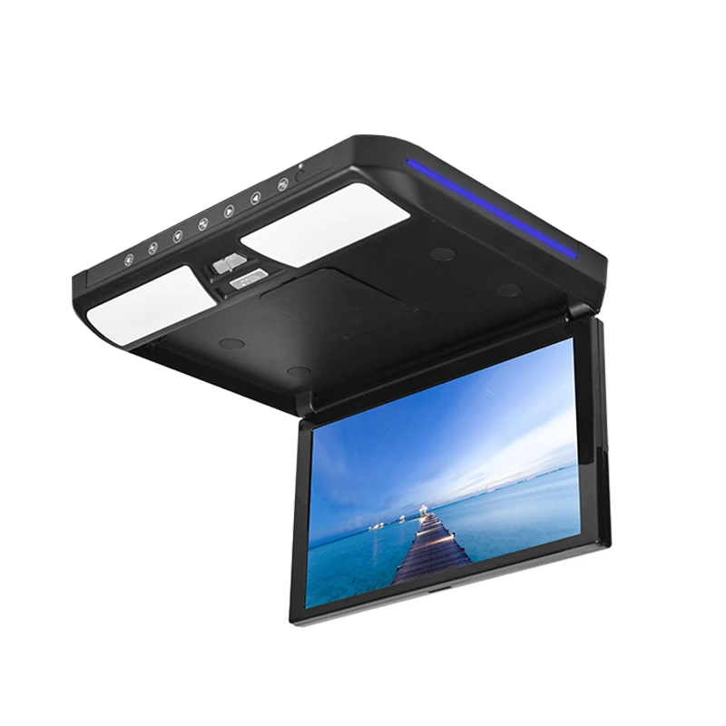 11.6 Inch Flip-down MP5 Car Roof Mounted Monitor Remote Operation Display Player for Universal Cars IPS 1080P Screen USB SD IR