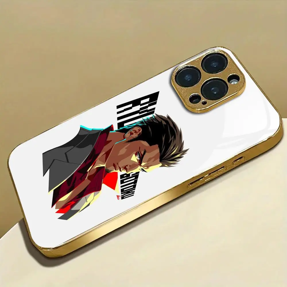 Yakuza Kiwami 3 & Dark Ties Phone Case For iphone 17 AIR 16 15 14 13 12 Pro Plus Max gold Electroplated glass Case - view 2