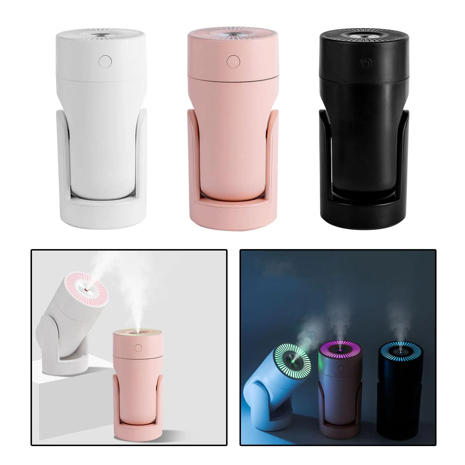 Mist Purifier Nano Diffuser LED Lamp 2 Mist Modes Ultrasonic Air Humidifier